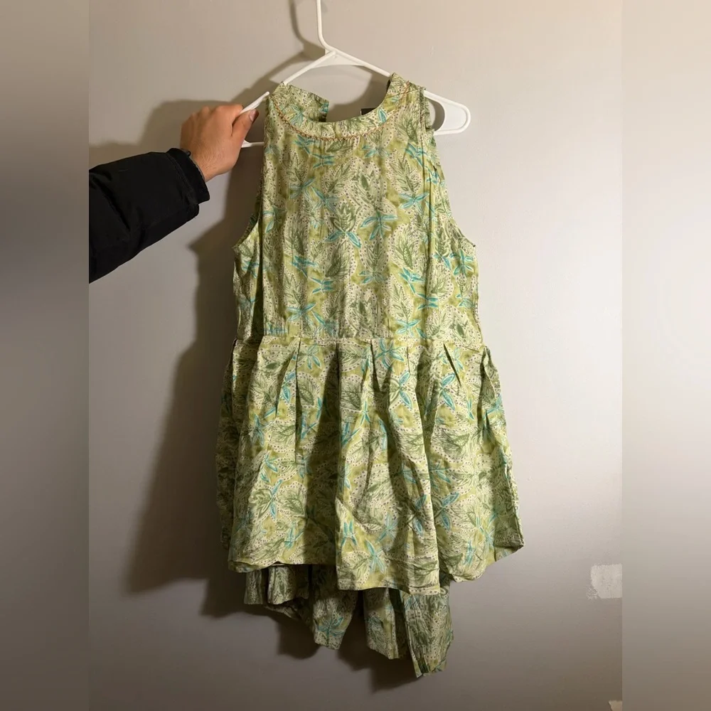 Elegant Green Floral Palazzo Pant Set - Picture 1 of 1